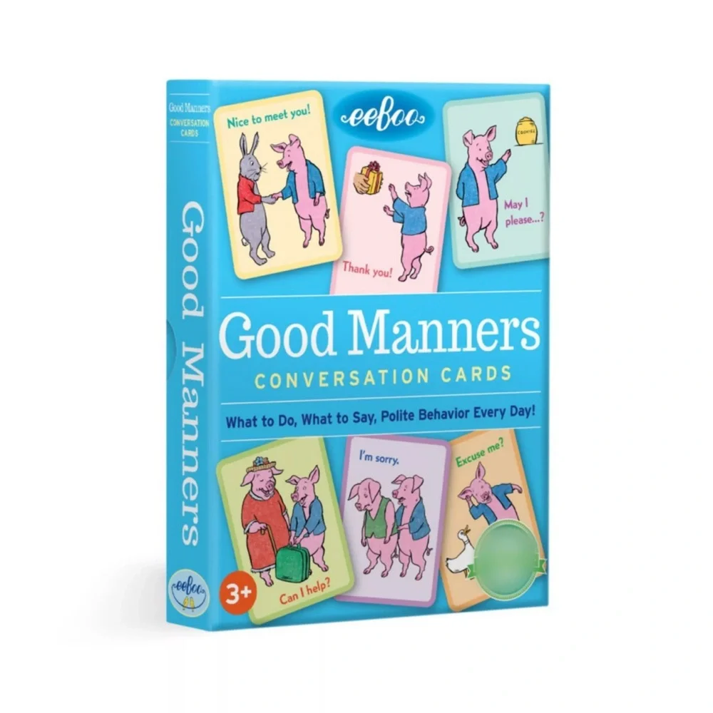 eeBoo Good Manners Conversation Flash Cards NWT Etiquette Game Polite Behavior